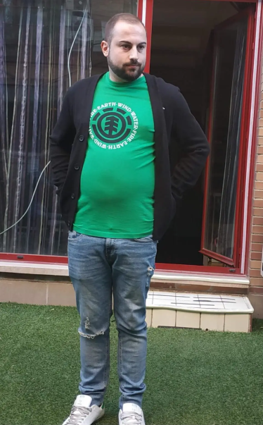 Pablo antes de cambiar su alimentacion